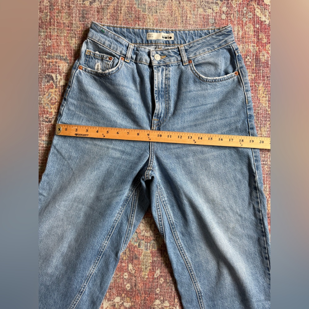 TopShop Petite Moto Women's Wide leg Blue Jeans W30 - Picture 3 of 8